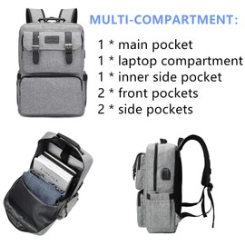 Laptop Backpack for Women Men Vintage Backpack Bookbags Anti Theft Bookbag