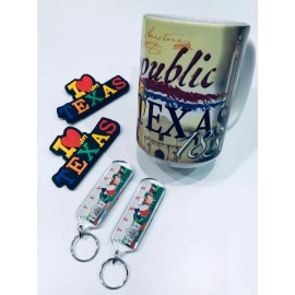 Unbranded TEXAS SOUVENIR SET - Mug, 2 Key Chains & 2 Magnets - Bundle Pack