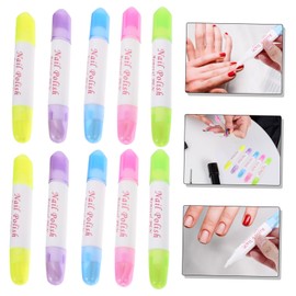 PACKOVE 10 pcs Nail Polish Remover Pens Nail Edges Corrector for Manicure Refillable at Home and Salon