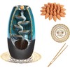 GURECOD Ceramic Reflowable Incense Burner with 50 Sandalwood Sticks +