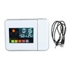 Digital Projection Alarm Clock with Thermometer and Hygrometer, 180 Degree