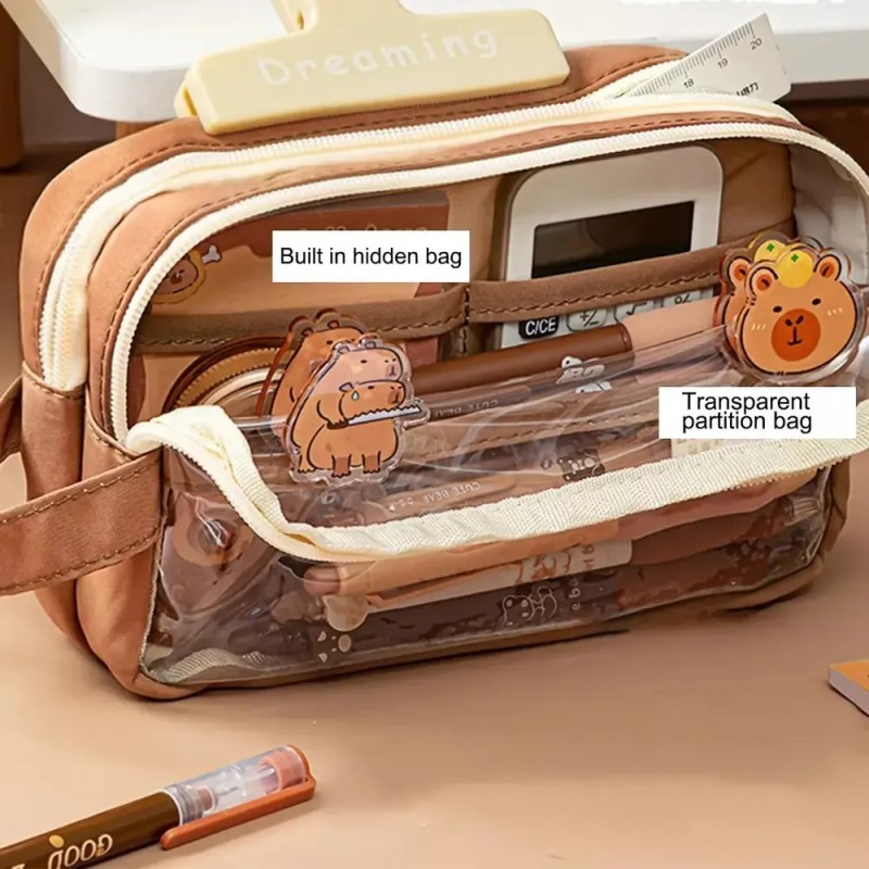 Lápiz Estuche Aesthetic Lapicera Capibara Papelería Bonitos