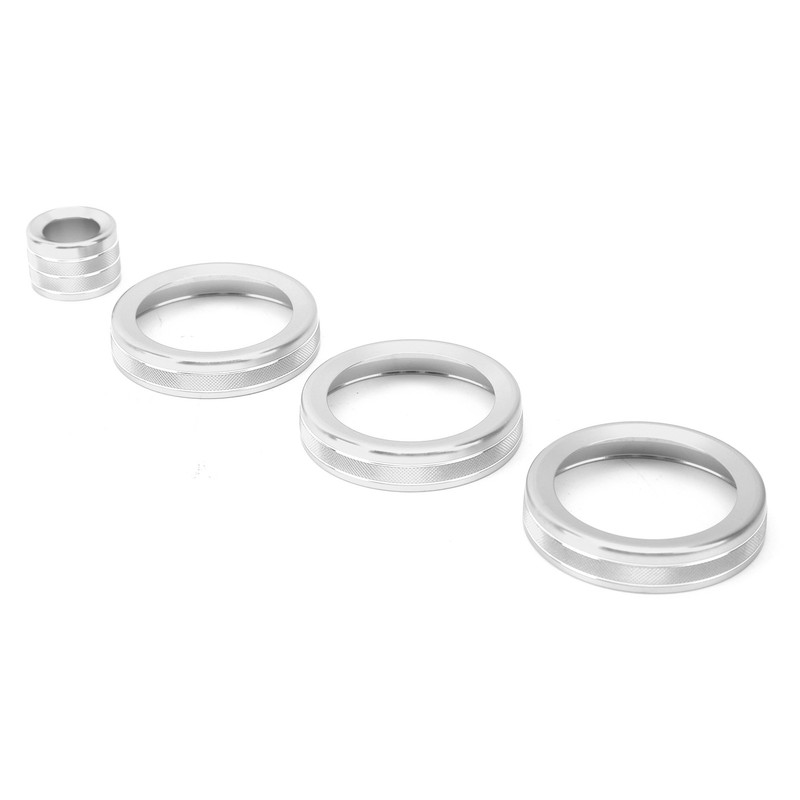 4Pcs A/C Knob Ring Trim Volume Adjuster Decor Fit for