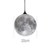 AECBUY Resin Moon Pendant Lamp Plug in Adjustable Cord, 3D