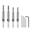 4 Pcs HSS Self Centering Hinge Drill Bits Set, 4