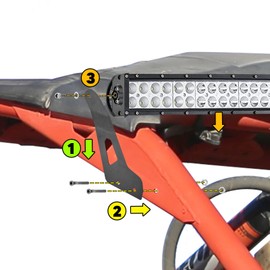 DaSen for 50" Straight/Curved LED Light Bar Upper Roof Windshield Mount Brackets Fit 2017-2022 Can-am Maverick X3 MAX 4x4 Turbo