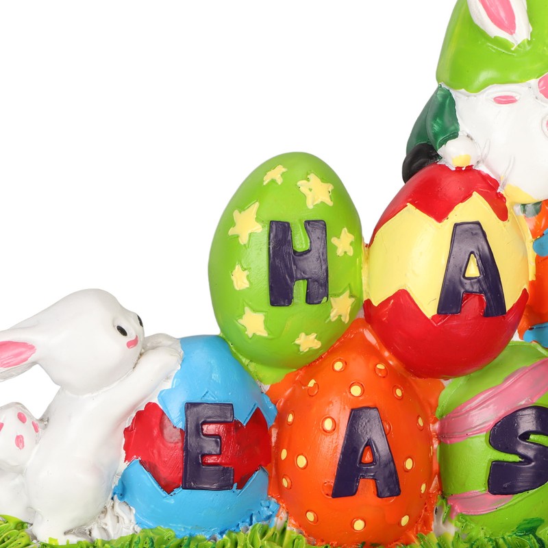 Easter Eggs Bunny Ornament Waterproof Resin Eggs Bunny Centerpiece Adorable
