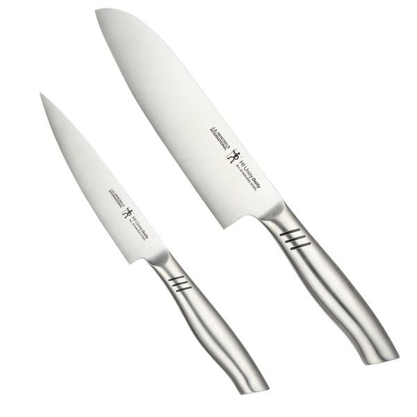 Zwilling J.A. Henckels Japan 19370-002 Unity Daily Santoku/Petty 2 Piece Set, Small Knife, Stainless Steel, Gift, All Stainless Steel, Dishwasher Safe