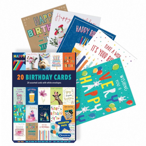 Piccadilly Greetings Box of assorted Birthday Cards Multipack | Birthday