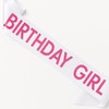 Shimmer Anna Shine “Birthday Girl” Sash – White Satin with