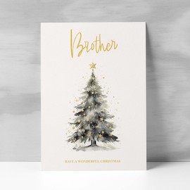 Postcard Prints - Christmas Card For Brother Card For Him Xmas Card for Brother Luxury Christmas Card for Loved One Brother Card Christmas Tree Card