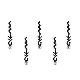 Comet Busters Fancy Long Black Bindis With Silver Stone Face Jewels Bindi Stickers Indian Bindi for Women