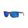 Native Eyewear Men's Ridge-Runner Rectangular Sunglasses, Polarized Blue Reflex, 68