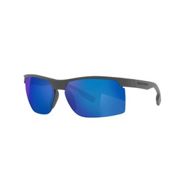 Native Eyewear Men's Ridge-Runner Rectangular Sunglasses, Polarized Blue Reflex, 68 mm