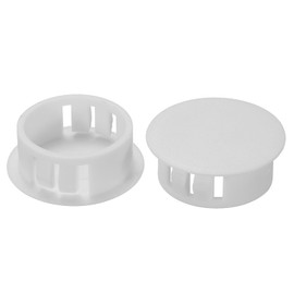 PATIKIL Hole Plugs Plastic, 100 Pcs 25mm(1") Screw Bumper Hole Plug Flush Snap Type Round Hole Cover Caps for Round Holes Cabinet Furniture Kitchen, White