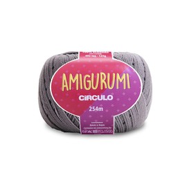 Circulo Amigurumi Hilo 100% algodón virgen brasileño mercerizado – hilo de algodón para ganchillo y tejer, hilo suave, hilo gris arte – hilo de peso deportivo, 4.5 onzas, 278 yardas, color 8797 – acero