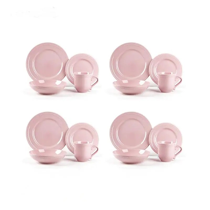September Promotion Pink Tableware Set Suitable for Weddings or Family