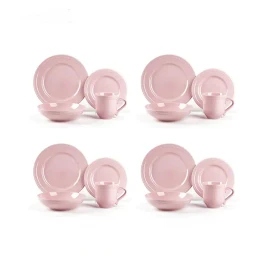 September Promotion Pink Tableware Set Suitable for Weddings or Family Dining Rooms Dinnerware Setscolor: pink16