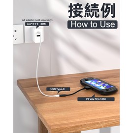 TRIVERSETECH (2-Pack) USB-C(Female) Charging Cable Adapter for PS Vita 1000