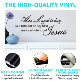 AnFigure Kitchen Quotes Wall Stickers: Inspirational Vinyl Art Wall Decals for ﻿Home Dining Room Living Room - Today is a Little bit of Coffee 21"X11"