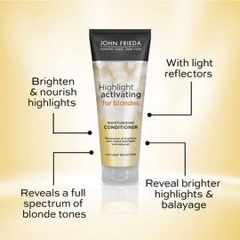 John Frieda Sheer Blonde Highlight Activating Moisturising Conditioner for Lightened and Highlighted Blonde Hair 250 ml
