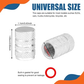 5PCS Car Tire Valve Stem Caps, Valve Stem Covers, Anodized Aluminum Tire Valve Cap Set, Car Dustproof Tire Valve Caps Wheel Decorative Accessories Universal for Most Cars Bikes Motorcycles