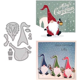 Cutting Dies with Long Hat Santa Claus for Card Making, Santa Claus Cutting Dies for DIY Scrapbooking Photo Album Cutting Sheets Scrapbooking Cutting Dies