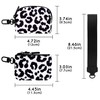 BUNCHBRAVO Wrist Keychain Mini Wallet for Women, Leopard Zip Around