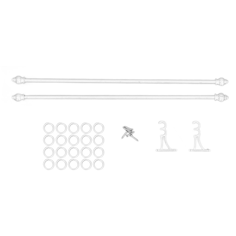Miniature Curtain Rods 1/12 Scaled Simulation Alloy Dollhouse Double Layer