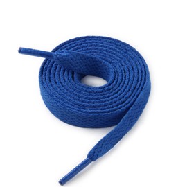 CCSOFTIME Premium Flat Shoelaces, Extremely Tear-Resistant, 8 mm Wide, for Trainers, Sports Shoes, Trainers, Chucks, Replacement Shoelaces for Women, Men, Children, 10 Colours, 11 Length, blue