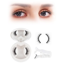 Magnetic Eyelashes with Applicator, 1 Pair Reusable Magnetic Lashes No Glue Self-Adhesive False Eyelashes Extensions Kit (Natural Look Style) (Natural Look Style)