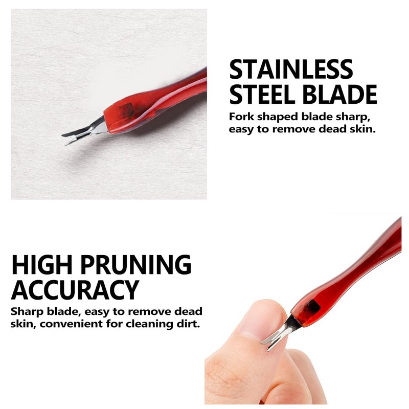 12 Pieces Nail Cuticle Remover Trimmer Pusher Manicure Dead Skin