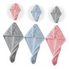 WOONEKY Blow Dry Hair Cap Microfiber Silk Bonnet 3pcs Hair