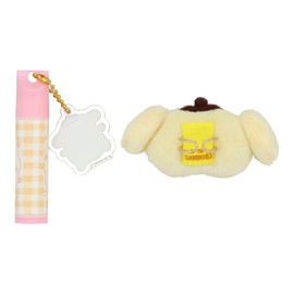 Shobido Sanrio Characters Sewing Ring & Lip Cream Pom Pom Plum Scented with Acrylic Charm
