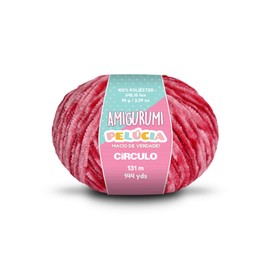 Circulo - Hilo Amigurumi Pelucia, hilo especial de chenilla de terciopelo para Amigurumi y manta, 144 yardas, Worsted (3528 - Carmine)