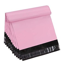Teqooza 10 x 13.6 inch Pink Poly Mailer Envelopes Shipping Bags with Self Adhesive Strip, Waterproof and Tear-Proof Postal Bags, Pack of 50