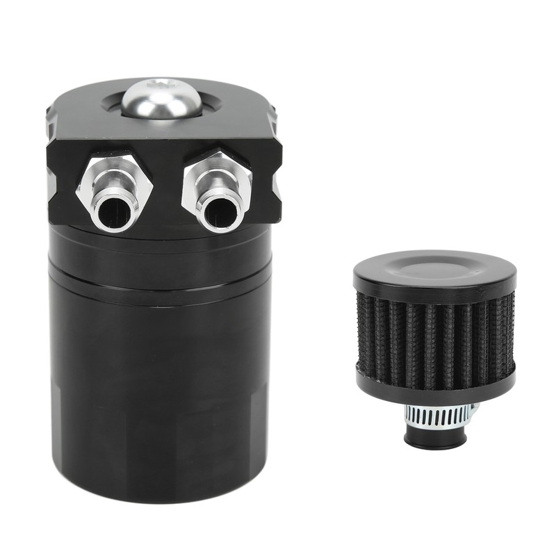 Car Oil Catch Can Internal Baffle Dual Chamber Filter Aluminium