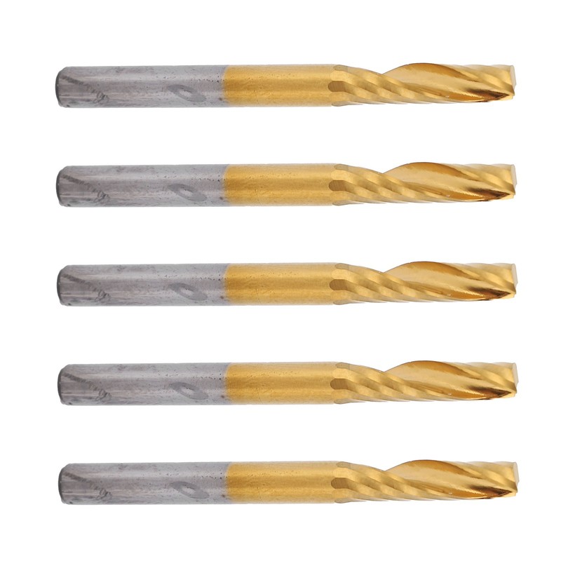 5pcs CNC Router Bits Spiral End Mill Milling Cutter Set