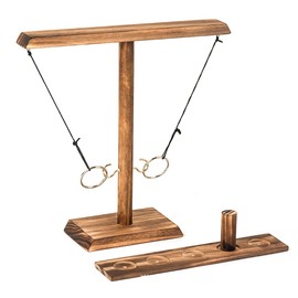Namvo Wooden Ring Toss Tabletop Hook Ring And Wooden Party Toss Fast-Paced Interactive Game Suitable For Family Entertainment Gatherings