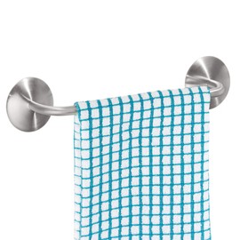 iDesign Forma Brushed Stainless Steel AFFIXX Self-Adhesive Towel Bar - 11" x 2.25" x 2"