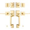 EHOMEWARE Double Front Door Handle Set, 1 Pack Satin Brass