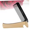 Vaguelly Gold Stainless Steel Foldable Hair Comb Portable Anti-Static Styling