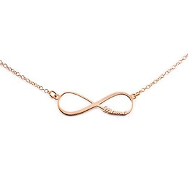 925 Sterling Silver Pink Infinite mama necklace
