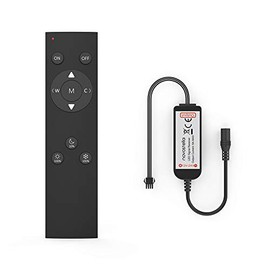 NOVOSTELLA 360 RF Remote Controller for 20ft-40ft Tunable LED Strip Light Kit, Dimmable 3000K-6000K Daylight & Warm White, 10 Brightness Levels