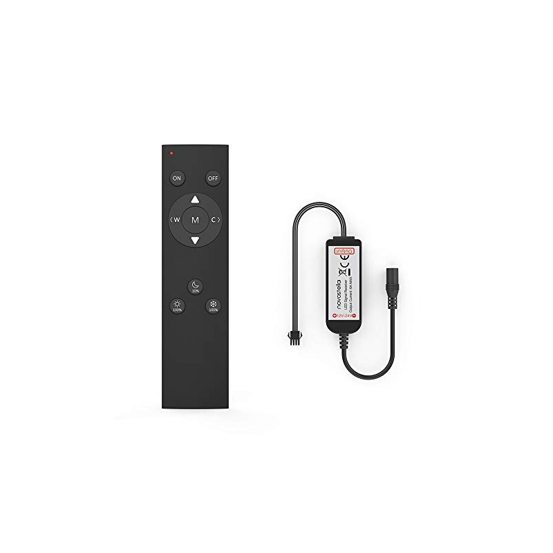 NOVOSTELLA 360 RF Remote Controller for 20ft-40ft Tunable LED Strip