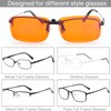 WF WFPOWER Blue Light Blocking Glasses Clip On, Rimless Computer
