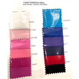 4 WAY STRETCH PU VINYL  COATED VIOLET FABRIC. 58 "  BTY ,COSPLAY, COSTUMES