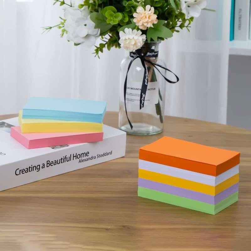 Koogel Coloured Index Cards Bulk, 640 Pieces Assorted Neon Colour