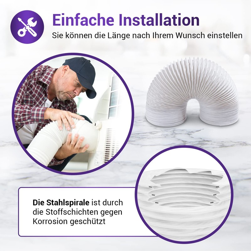 Vioks.pro Exhaust Hose Dryer PVC Flex Pipe 100 mm Air-Tec