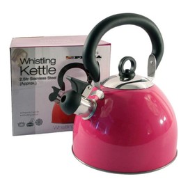 Whistling Kettle 2.5 Litre Stainless Steel Pink